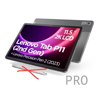 Lenovo Tablet Tab P11 (2ª generazione), Schermo touch 2K da 11,5 Pollici, MediaTek Helio G99, 4 GB di RAM, Memoria 128 GB, Android 13, Grigio, Non include Precision Pen 2