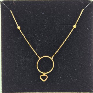 Cadena Gargantilla de Oro 18K Corazon, 1,8gr, 45cm