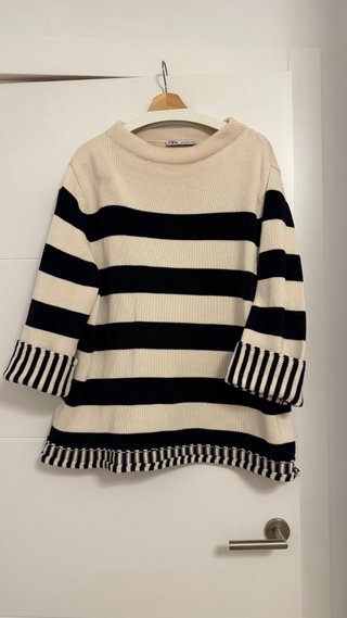 Jersey de punto rayas oversize Zara