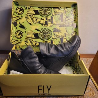 Botines Fly London Piel Negra Talla 37