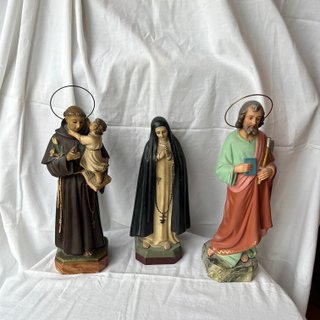 Lote 3 Figuras Religiosas de Olot Antiguas