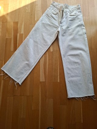 Pantalones Mango Blancos