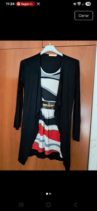 Vestido con chaqueta incororada