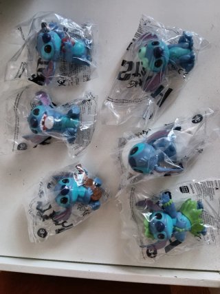 Colección 5 Figuras Stitch Burger King