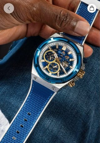 Reloj Guess Azul y Plateado