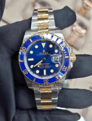 Reloj elegante para hombre Azul y Oro