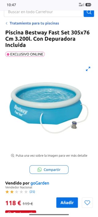Piscina Bestway Fast Set 305x76 cm