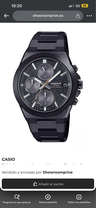 Reloj CASIO Edifice EFS-S650DC-1A ZAFIRO SOLAR