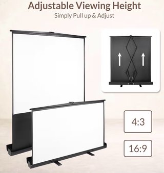Pantalla de suelo para proyector 80" – nueva