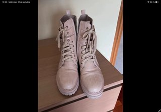 Botas Media Pierna Beige