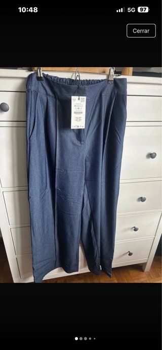 Pantalón Zara Azul Talla M