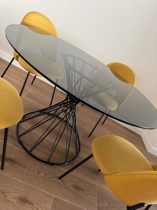 Mesa de Comedor Redonda Cristal 120cm