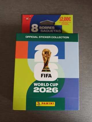 Caja 8 Sobres Cromos Panini Mundial 2026