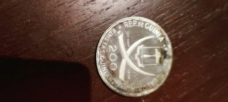 Moneda 200 Pesetas Guinea Ecuatorial 1970