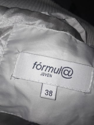 Chaquetón Fórmul@ Joven Blanco Talla 38