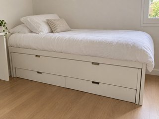 Cama nido blanca con cajones