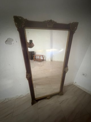 Espejo Antiguo de Madera