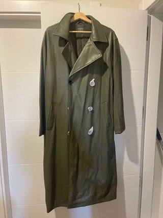 Gabardina Pull&Bear Verde Oliva Talla M