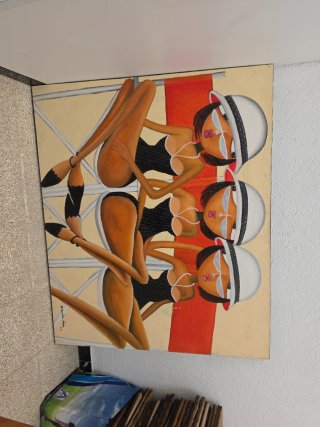 Quadro decorativo con figure estive