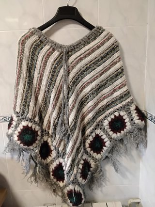 Poncho de Lana Multicolor Talla Única