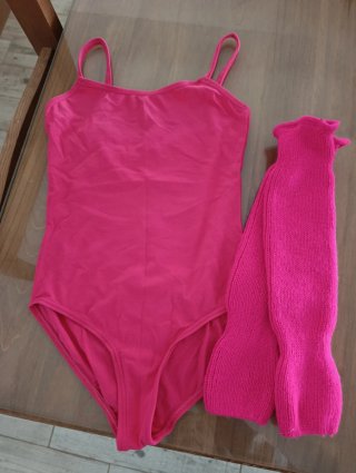 Body y Calentadores de Ballet Rosa