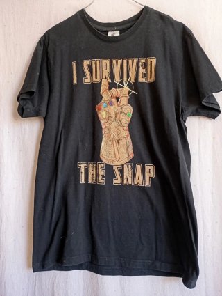 Camiseta Marvel I Survived The Snap Negra M
