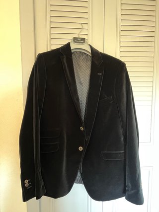Chaqueta de terciopelo negro Hugo