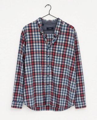 Camisa Olimpo Cuadros Rojo y Azul XXL