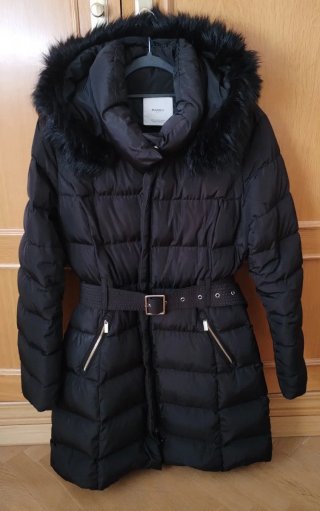 Abrigo de plumas Mango negro Talla M