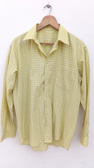 Camisa de cuadros verde y amarilla