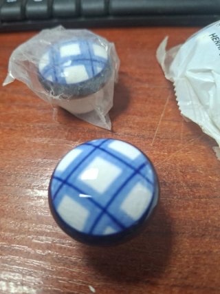 Set de 3 Tiradores Cerámicos Azules