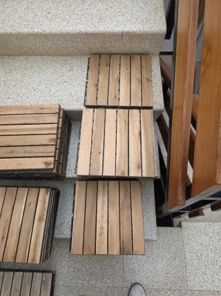 Baldosas de madera con sistema de clic.