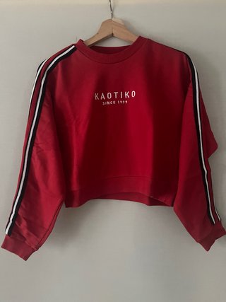Sudadera Cropped Kaotiko Roja