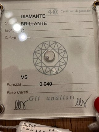 Diamante taglio brillante 0,040 carati