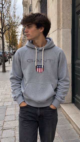 Sudadera GANT Gris con Capucha