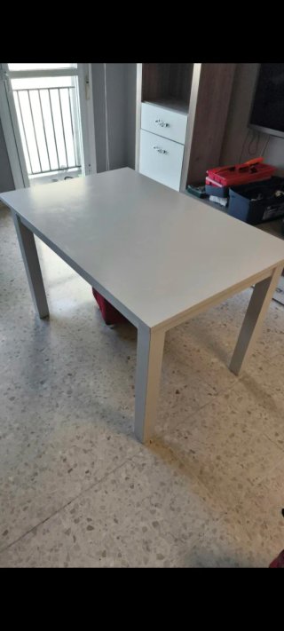 Mesa de Salón de Madera Blanca 1,20x80x75