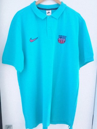 Polo FC Barcelona Nike Turquesa