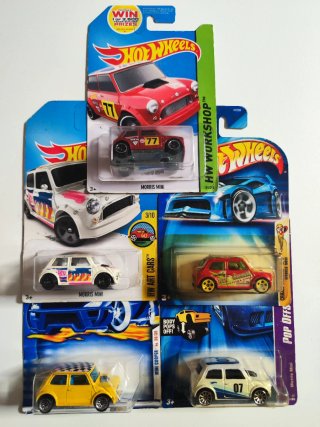 Conjunto de 5 Hot Wheels Morris Mini