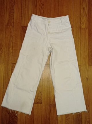 Pantalón vaquero blanco Zara
