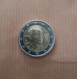 Moneta 2 Euro Commemorativa Giovanni Pascoli