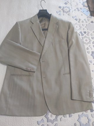 Chaqueta Cortefiel Beige Rayas