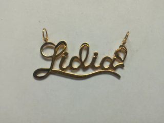 Colgante de Oro Nombre Lidia
