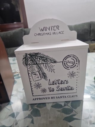 Buzón de madera para cartas a Santa Claus