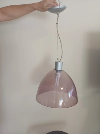 Lámpara de techo de cristal