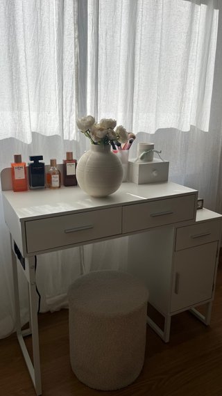 Toeletta per trucco bianca