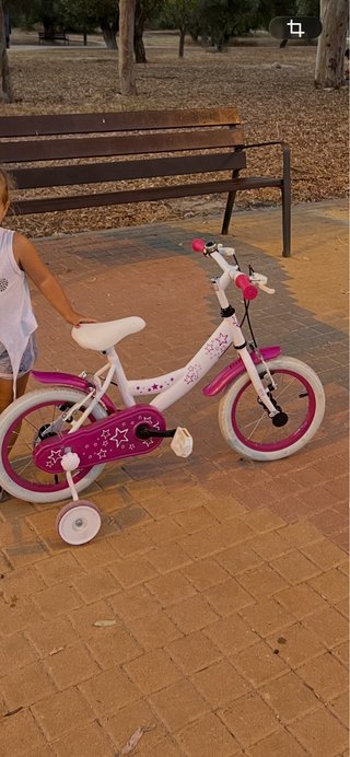 Bicicleta Infantil Blanca y Rosa