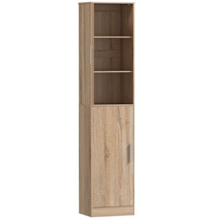 Columna baño 2 armarios 6 baldas, aglomerado y MDF