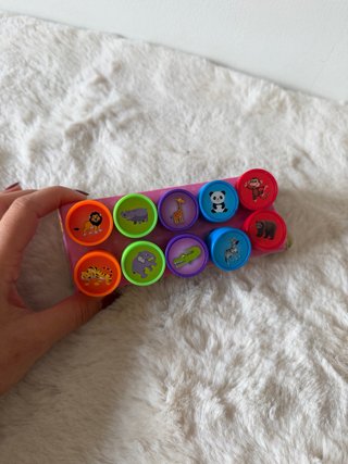 Conjunto de 10 Carimbos de Animais