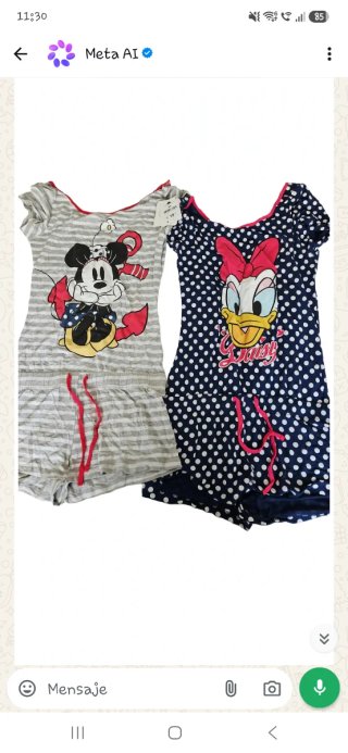 2 Pijamas de verano Disney Talla XS