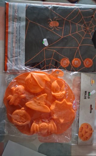 Set Mantel Halloween y Molde Silicona